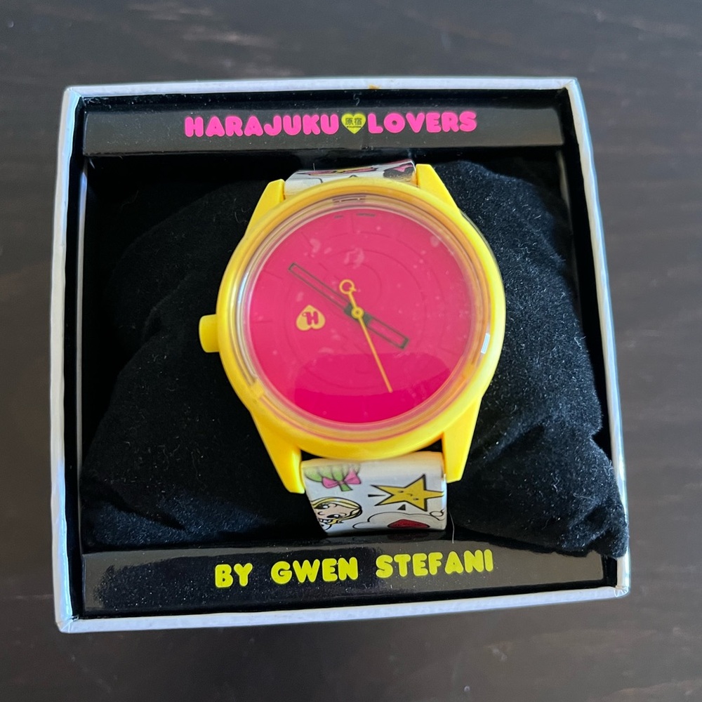 Harajuku Lovers Pink and Yellow Watch